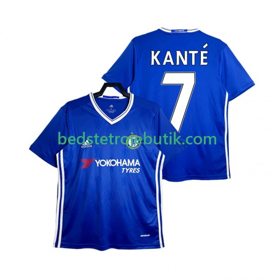 Chelsea KANTE 7 2016-2017 Retro Mænd Hjemmebane Fodboldtrøje Kortærmet