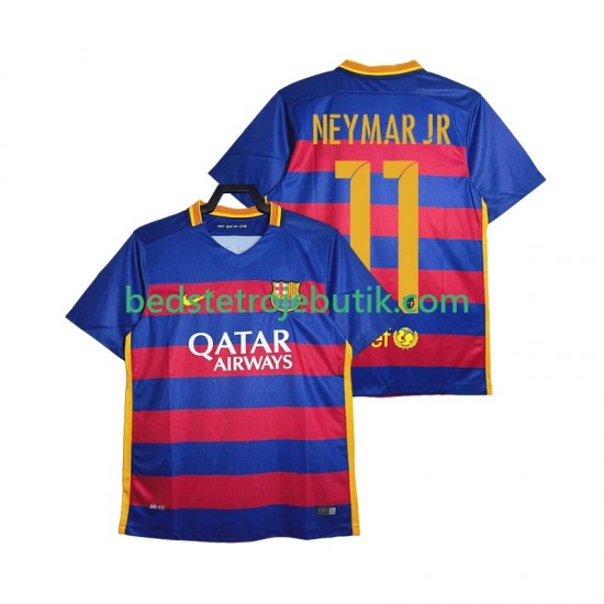 FC Barcelona Neymar JR 11 2015-2016 Retro Mænd Hjemmebane Fodboldtrøje Kortærmet