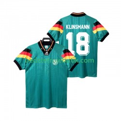 Tyskland KLINSMANN 18 1992 Retro Mænd Udebane Fodboldtrøje Kortærmet
