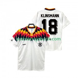 Tyskland KLINSMANN 18 1994 Retro Mænd Hjemmebane Fodboldtrøje Kortærmet