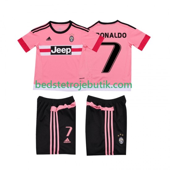 Juventus Cristiano RONALDO 7 2015 2016 Retro Børn Udebane Fodboldtrøje Kortærmet