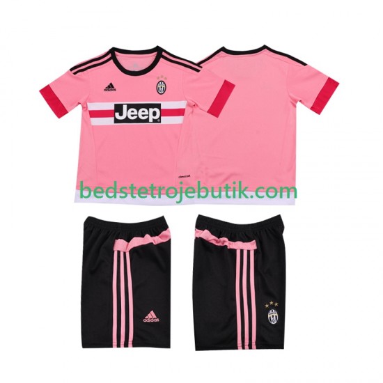 Juventus 2015 2016 Retro Børn Udebane Fodboldtrøje Kortærmet