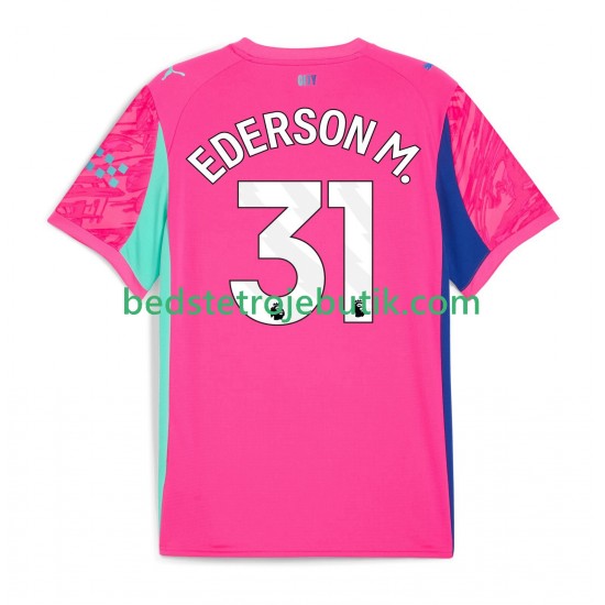 Manchester City Ederson Moraes 31 Målmand Mænd Udebane Fodboldtrøje 2025-2026 Kortærmet