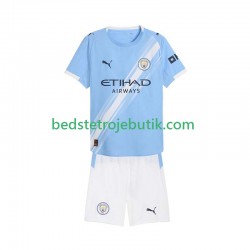 Manchester City Børn Hjemmebane Fodboldtrøje 2025-2026 Kortærmet