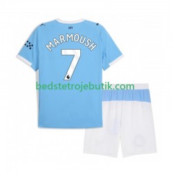 Manchester City Omar Marmoush 7 Børn Hjemmebane Fodboldtrøje 2025-2026 Kortærmet