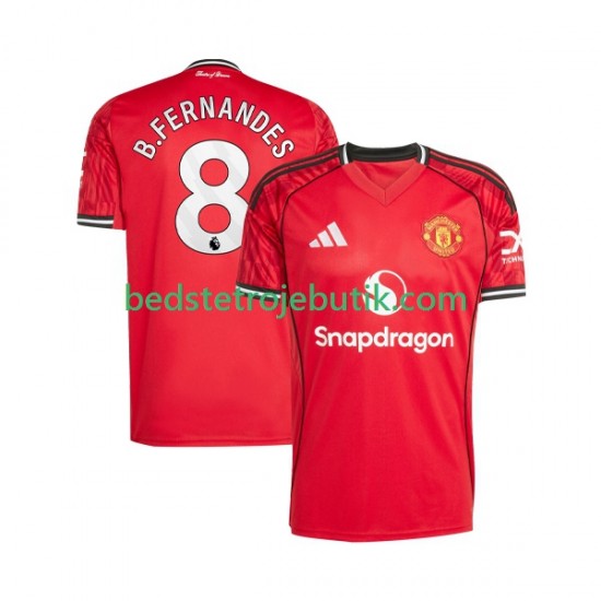 Manchester United Bruno Fernandes 8 Mænd Hjemmebane Fodboldtrøje 2025-2026 Kortærmet