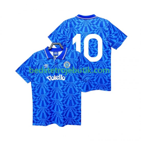 Napoli 10 1991 1993 Retro Mænd Hjemmebane Fodboldtrøje Kortærmet