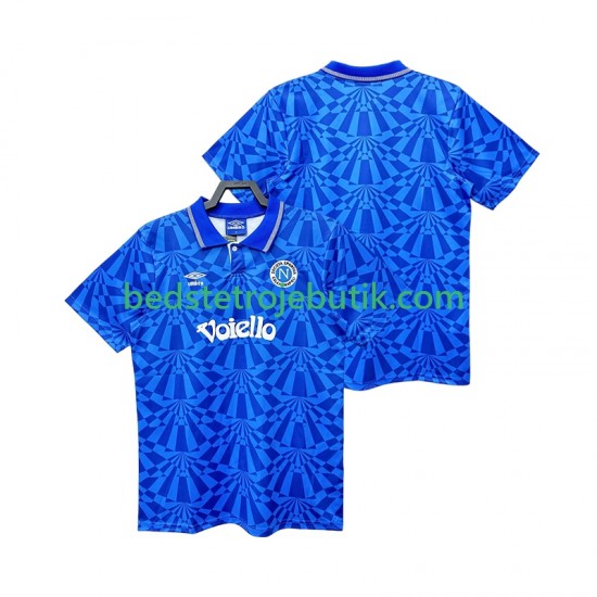 Napoli 1991 1993 Retro Mænd Hjemmebane Fodboldtrøje Kortærmet