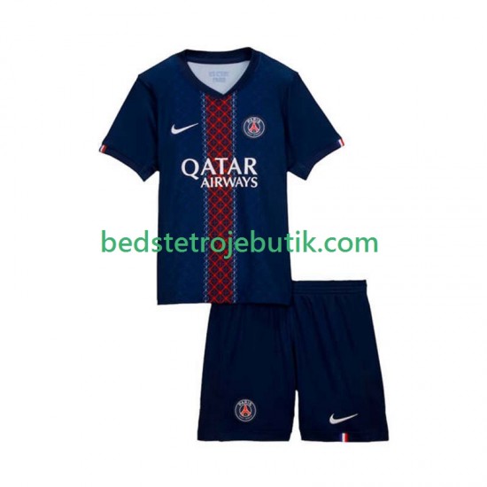 Paris Saint-Germain Børn Hjemmebane Fodboldtrøje 2025-2026 Kortærmet
