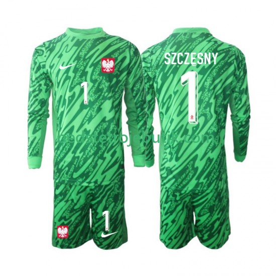 Polen Szczesny 1 Målmand Børn 3. Valg Fodboldtrøje 2024 Langærmet