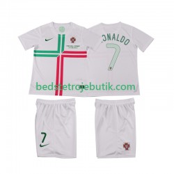 Portugal Cristiano Ronaldo 7 2012 Retro Børn Udebane Fodboldtrøje Kortærmet