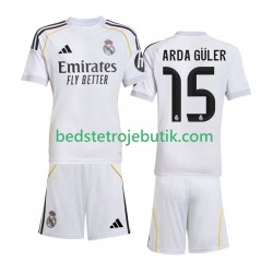 Real Madrid Arda Guler 15 Børn Hjemmebane Fodboldtrøje 2025-2026 Kortærmet