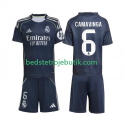 Real Madrid Camavinga 6 Børn Udebane Fodboldtrøje 2025-2026 Kortærmet
