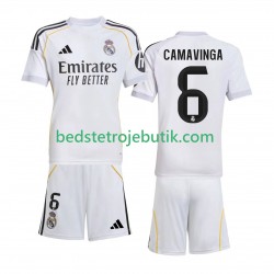 Real Madrid Camavinga 6 Børn Hjemmebane Fodboldtrøje 2025-2026 Kortærmet
