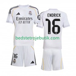 Real Madrid Endrick 16 Børn Hjemmebane Fodboldtrøje 2025-2026 Kortærmet