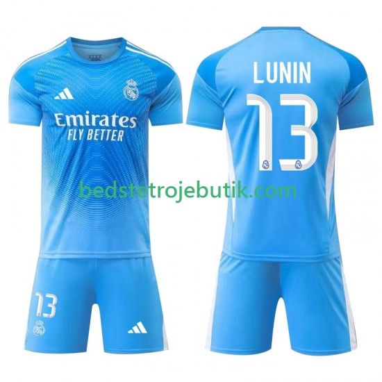 Real Madrid Andriy Lunin 13 Målmand Børn Hjemmebane Fodboldtrøje 2025-2026 Kortærmet