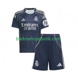 Real Madrid Børn Udebane Fodboldtrøje 2025-2026 Kortærmet