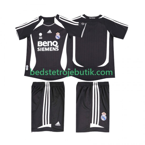 Real Madrid 2007 Retro Børn Udebane Fodboldtrøje 2006 Kortærmet