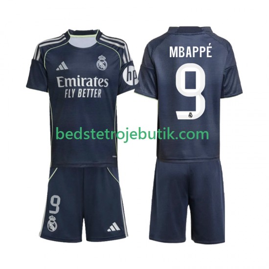 Real Madrid Mbappé Kylian 9 Børn Udebane Fodboldtrøje 2025-2026 Kortærmet