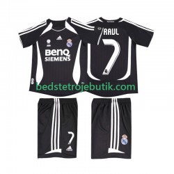 Real Madrid RAUL 7 2007 Retro Børn Udebane Fodboldtrøje 2006 Kortærmet