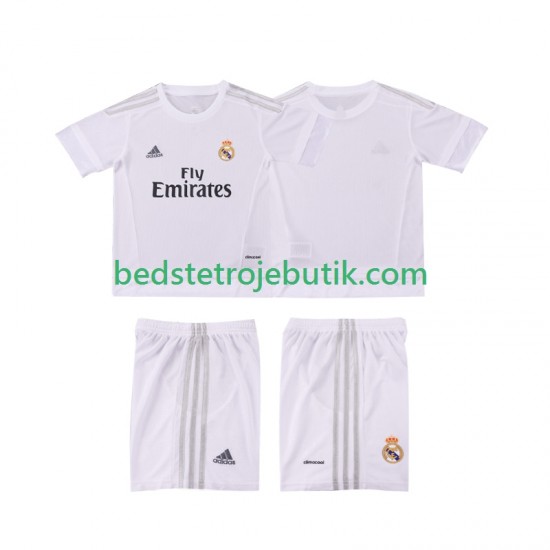 Real Madrid 2015 2016 Retro Børn Hjemmebane Fodboldtrøje Kortærmet