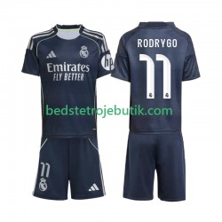 Real Madrid Rodrygo 11 Børn Udebane Fodboldtrøje 2025-2026 Kortærmet