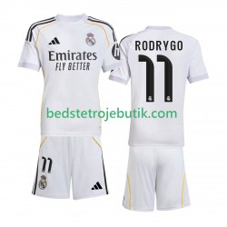 Real Madrid Rodrygo 11 Børn Hjemmebane Fodboldtrøje 2025-2026 Kortærmet