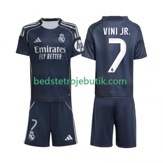 Real Madrid Vinicius Junior 7 Børn Udebane Fodboldtrøje 2025-2026 Kortærmet