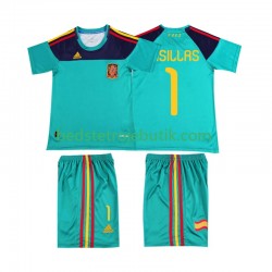 Spanien Casillas 1 Retro Børn Hjemmebane Fodboldtrøje 2010 Kortærmet