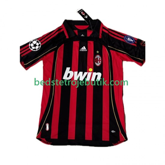AC Milan KAKA 8 2007 Retro Mænd Hjemmebane Fodboldtrøje 2006 Kortærmet