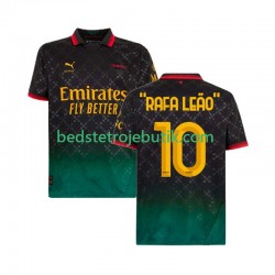 AC Milan RAFA LEAO 10 Mænd 4. Valg Fodboldtrøje 2024-2025 Kortærmet