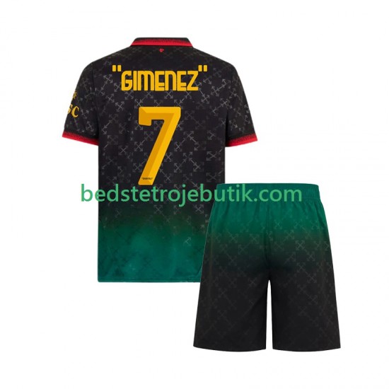 AC Milan Santiago Gimenez 7 Børn 4. Valg Fodboldtrøje 2024-2025 Kortærmet