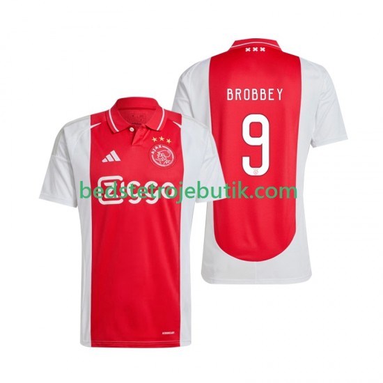 AFC Ajax Brian Brobbey 9 Mænd Hjemmebane Fodboldtrøje 2024-2025 Kortærmet