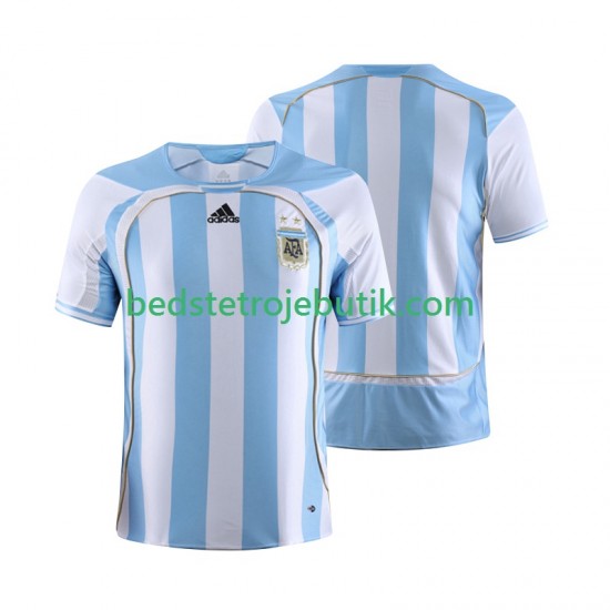 Argentina Retro Mænd Hjemmebane Fodboldtrøje 2006 Kortærmet