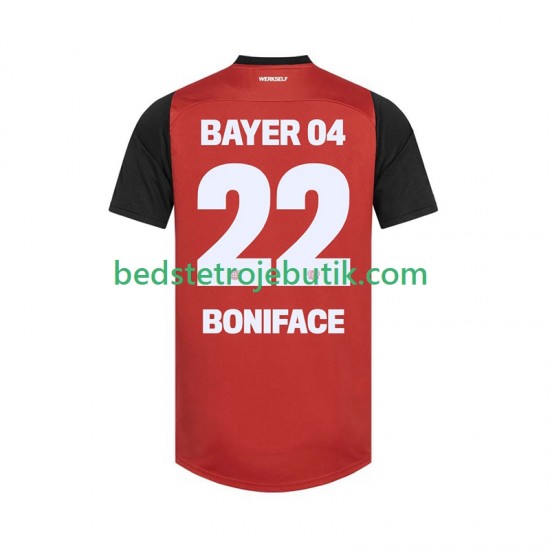 Bayer 04 Leverkusen Victor Boniface 22 Mænd Hjemmebane Fodboldtrøje 2024-2025 Kortærmet