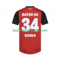 Bayer 04 Leverkusen XHAKA 34 Mænd Hjemmebane Fodboldtrøje 2024-2025 Kortærmet