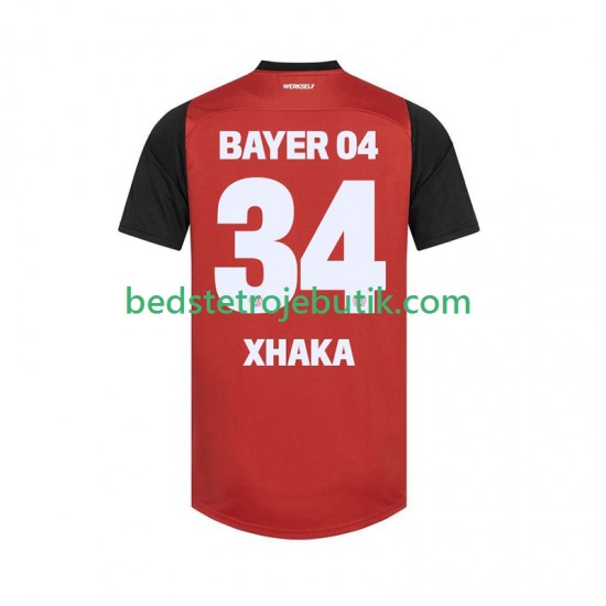 Bayer 04 Leverkusen XHAKA 34 Mænd Hjemmebane Fodboldtrøje 2024-2025 Kortærmet
