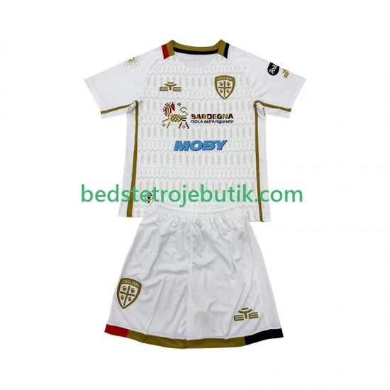 Cagliari Børn Udebane Fodboldtrøje 2024-2025 Kortærmet