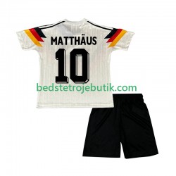 Tyskland Matthaus 10 1990 Retro Børn Hjemmebane Fodboldtrøje Kortærmet