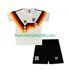 Tyskland Matthaus 10 1990 Retro Børn Hjemmebane Fodboldtrøje Kortærmet