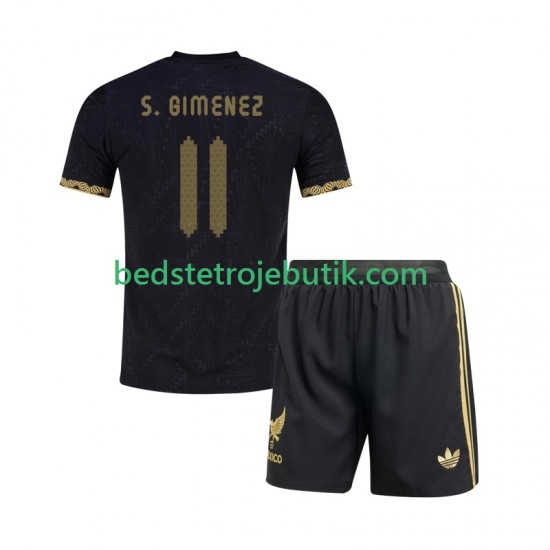 Mexico Santiago Gimenez 11 Gold Cup Børn Hjemmebane Fodboldtrøje 2025 Kortærmet