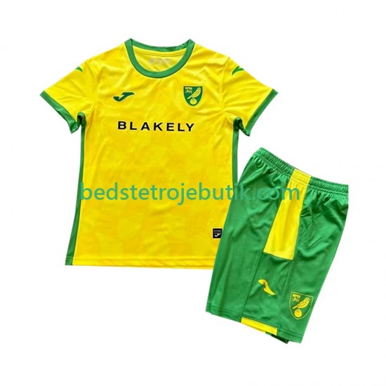 Norwich City Børn Hjemmebane Fodboldtrøje 2024-2025 Kortærmet