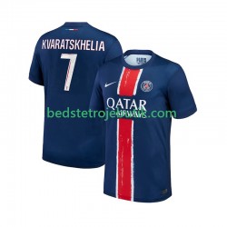 Paris Saint-Germain Khvicha Kvaratskhelia 7 Mænd Hjemmebane Fodboldtrøje 2024-2025 Kortærmet