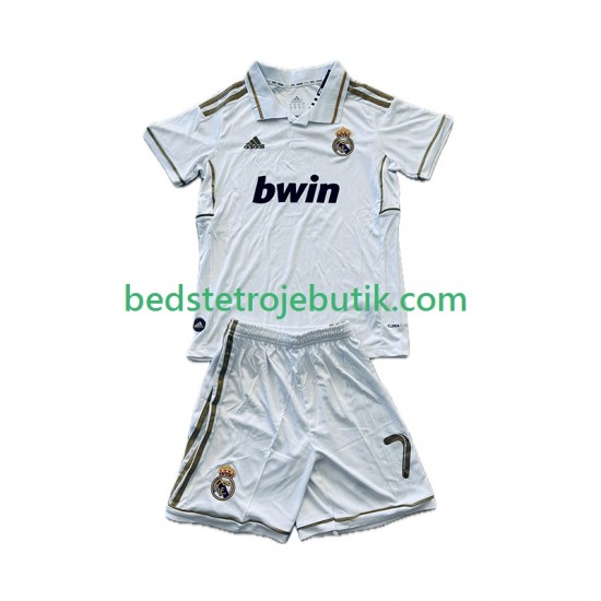 Real Madrid Cristiano Ronaldo 7 2012 Retro Børn Hjemmebane Fodboldtrøje 2011 Kortærmet