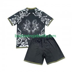 Real Madrid Versace Black Edition Børn Hjemmebane Fodboldtrøje 2024-2025 Kortærmet