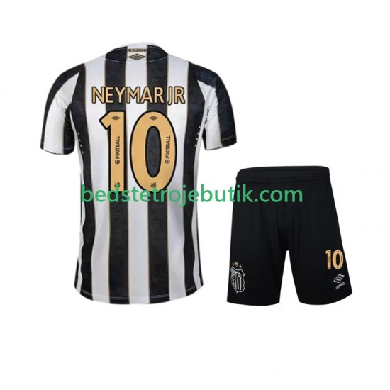 Santos FC Neymar JR 10 Børn Udebane Fodboldtrøje 2024-2025 Kortærmet