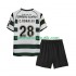 Sporting CP Cristiano Ronaldo 28 2001 2003 Retro Børn Hjemmebane Fodboldtrøje Kortærmet