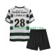 Sporting CP Cristiano Ronaldo 28 2001 2003 Retro Børn Hjemmebane Fodboldtrøje Kortærmet
