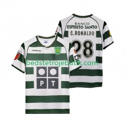 Sporting CP Cristiano Ronaldo 28 2001 2003 Retro Mænd Hjemmebane Fodboldtrøje Kortærmet