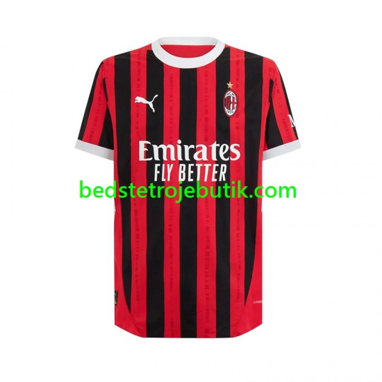 AC Milan Mænd Hjemmebane Fodboldtrøje 2024-2025 Kortærmet